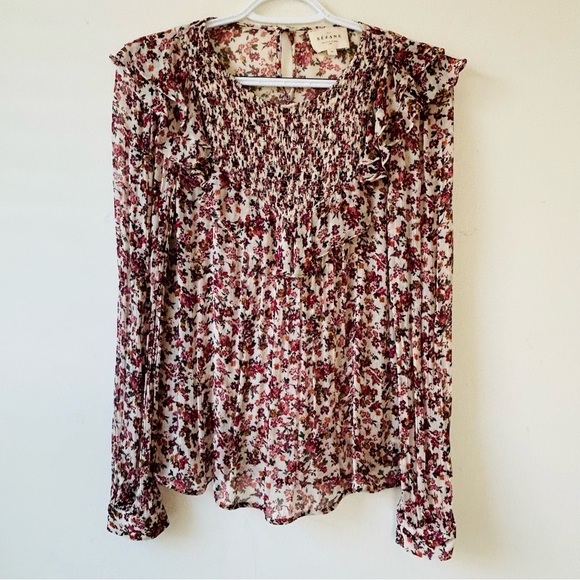 SEZANE Miro Blouse Multicolored Print Womens Sz 36 US4 Fun Festival Feminine - Picture 2 of 13